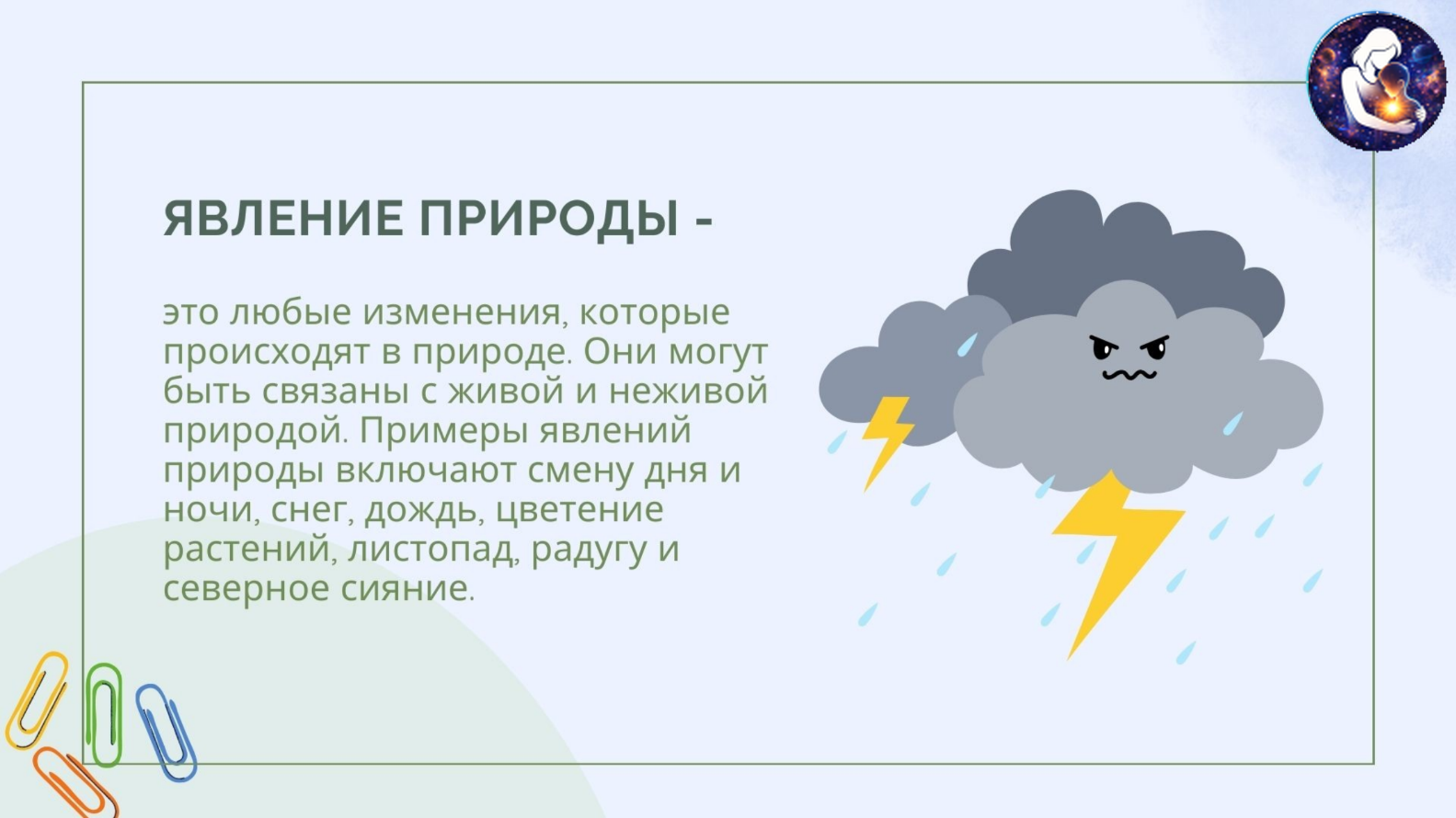 Окружающий мир. 1 класс.
Тема: Человек и природа — Материалы 5